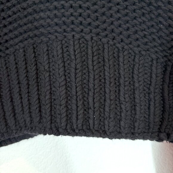 Free People My Only Sunshine Sweater Black Chunky Mock Neck Small - Picture 8 of 12